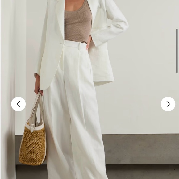 Tod's White Wide Leg Linen Pants - NWT - Never Worn - 2/XS/IT38